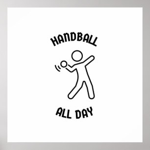 Poster Handball toute la journée