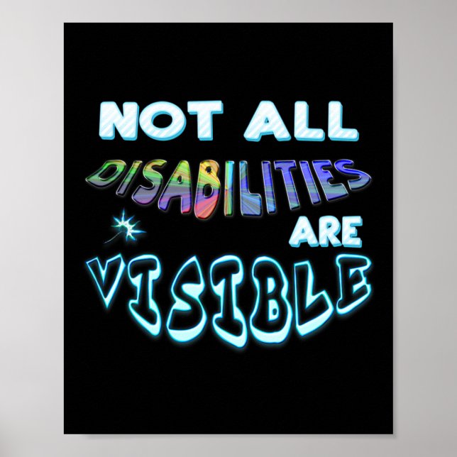 Poster Handicap Les enfants ne sont pas tous visibles (Devant)