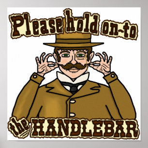 Poster Handlebar Mustache Gentleman