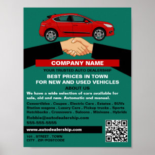 Poster Handshake Design, concessionnaire automobile Publi