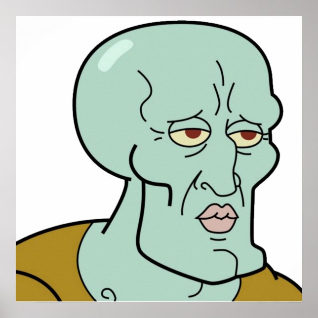 Poster Handsome Squidward TShirt (Devant)