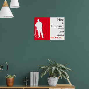 Poster Handy Man Petite entreprise Publicité