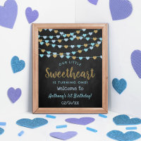 Hanging Love Hearts Chéri Anniversaire Bienvenue
