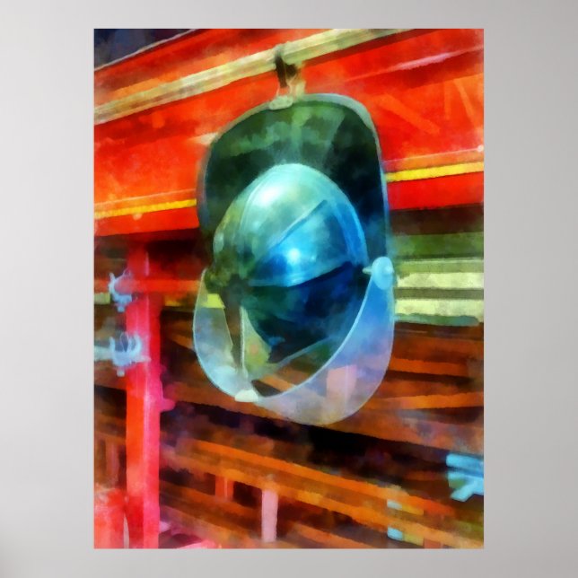 Poster Hanging on Fire Truck (Devant)