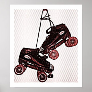 Poster Hanging Patins Pop Art Dubbed Canvas