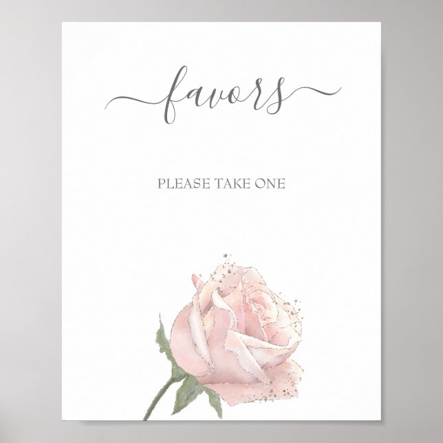 Poster Hannah Élégante Calligraphie Mariage Faveur Signal (Devant)