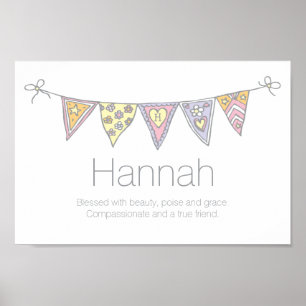 Poster Hannah Girls nom et signification de l'affiche du