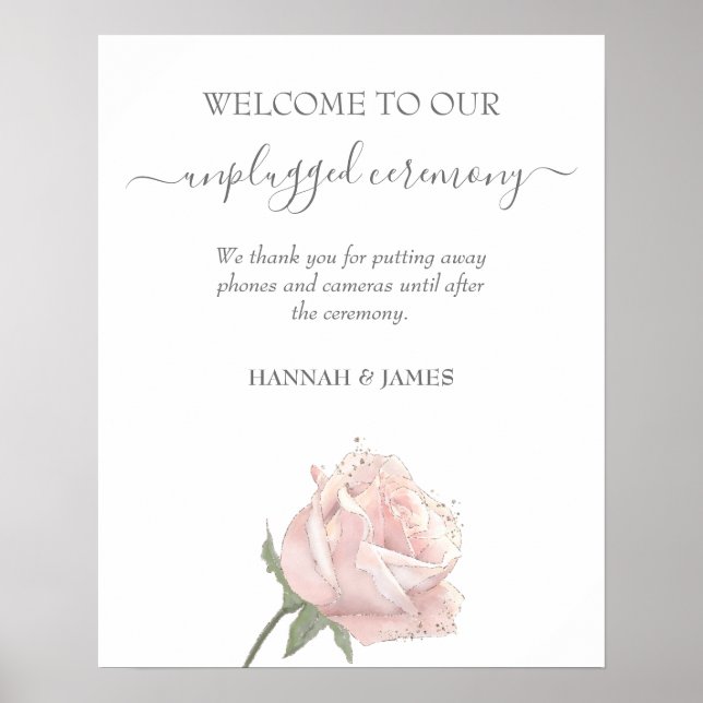 Poster Hannah | Signe de cérémonie Mariage débranché (Devant)