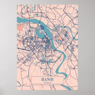 Poster Hanoi - Vietnam Breezy City Carte