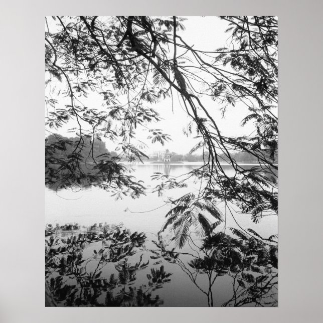 Poster Hanoi Vietnam, Hoan Kiem Lake View (Devant)