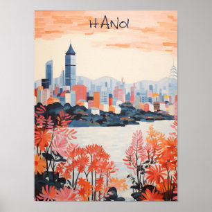 Poster Hanoi Vietnam Voyage Ville Peinture Esthétique