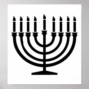 Poster Hanoukka Menorah