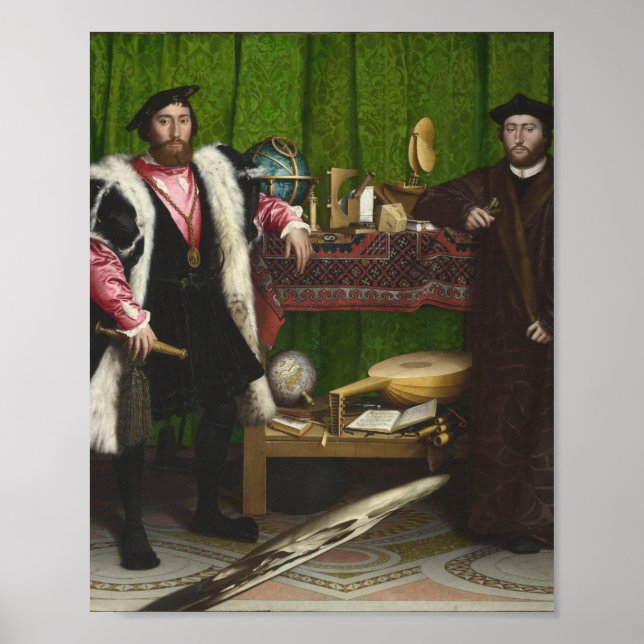 Poster Hans Holbein Le Jeune - Les Ambassadeurs (Devant)