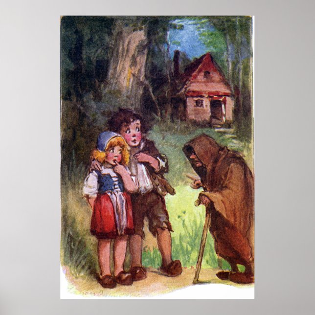 Poster Hansel et Gretel rencontrent la sorcière (Devant)