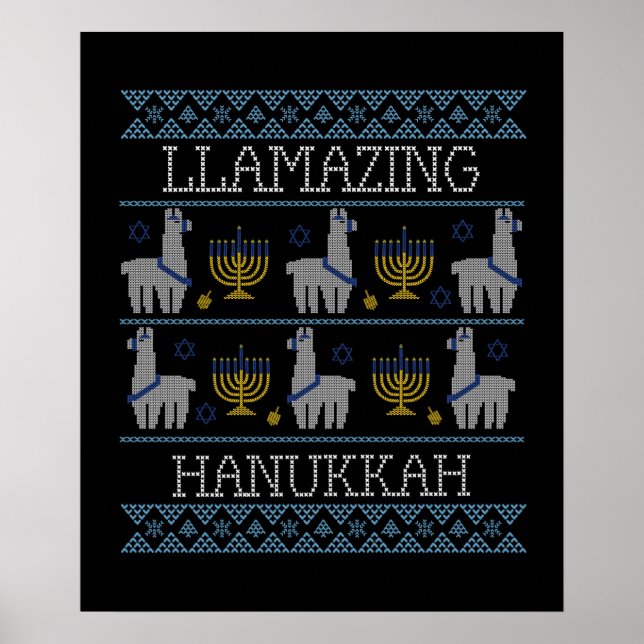 Poster Hanukkah - Hanukkah Llamazing (Devant)