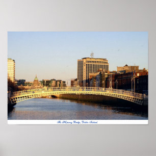 Poster Ha'penny Bridge Dublin Irlande