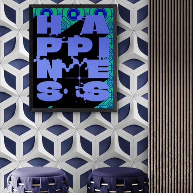 Poster Happiness A Bold Abstrait Statement (Créateur téléchargé)