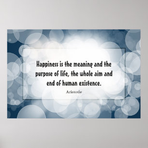 Poster Happiness Poster: Aristotle