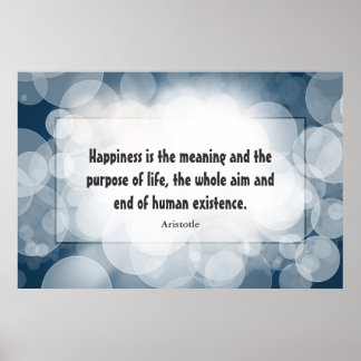 Poster Happiness Poster: Aristotle