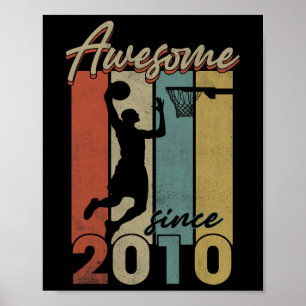 Poster Happy 12th Birthday Basketball 12 Yr Old Awesome S