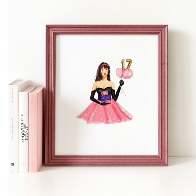 Poster Happy 17th birthday  (Créateur téléchargé)