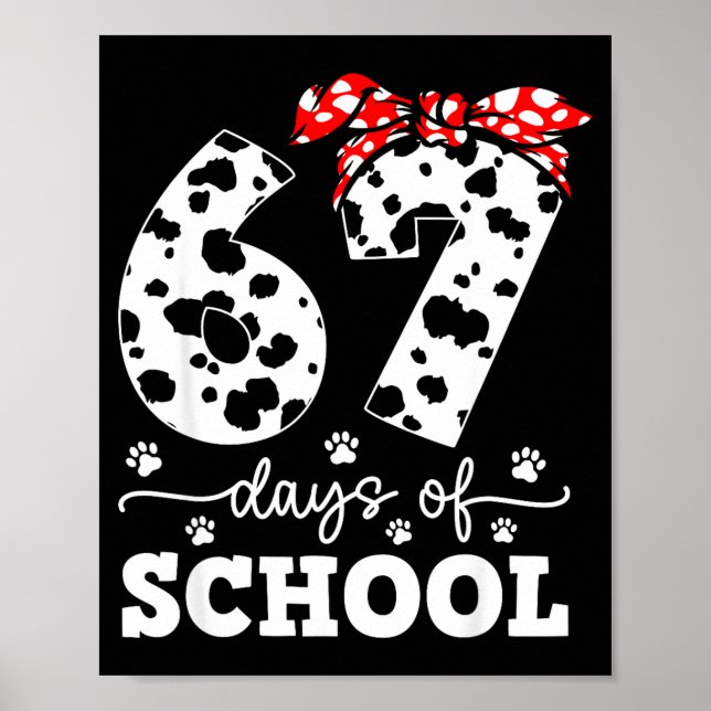 Poster Happy 67 Days School Cute Dog 67 Days Smarter Stud (Devant)