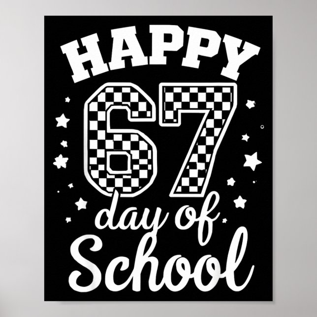 Poster Happy 67th Day Of School Students Teacher Kids 100 (Devant)