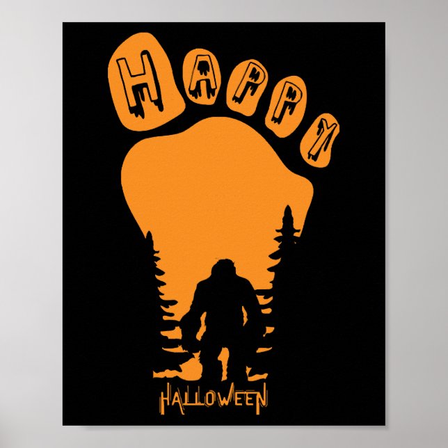 Poster Happy Big Foot Halloween (Devant)