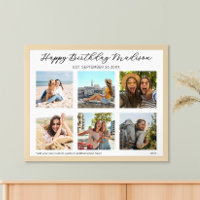 Happy Birthday Personnalisé Photo Collage