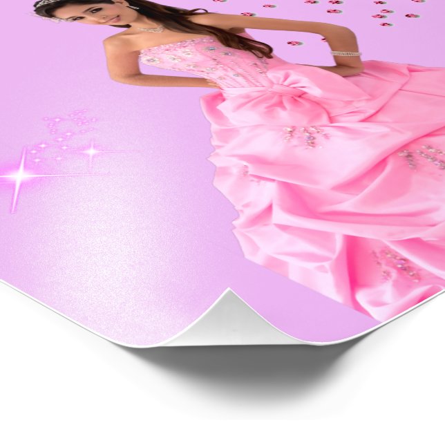 Póster happy birthday, quinceañera fotodruck (Ecke)