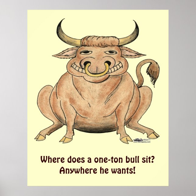 Poster Happy Bull (Devant)