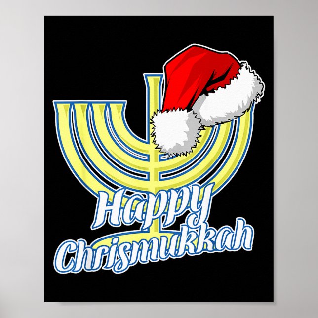 Poster Happy Christmukkah Hanukkah Christmas  (Devant)