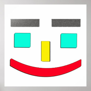 Poster "Happy Face" Joli Design. Commandez dès maintenant