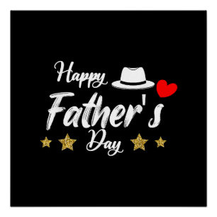 Poster Happy Fête des pères 2025 Tshirt pour hommes papa