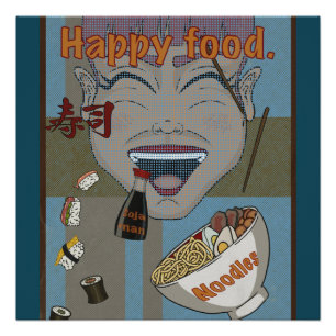 Poster Happy food