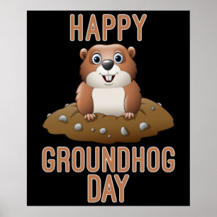 Poster Happy Groundhog Day