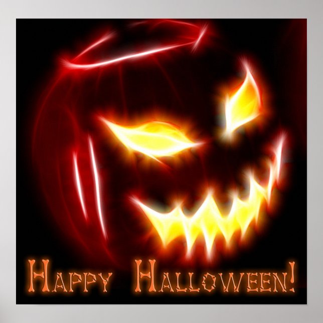 Poster Happy Halloween 1 avec texte (Devant)