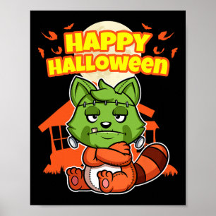 Poster Happy Halloween Funny Scary Hallow's Eve Party Cos