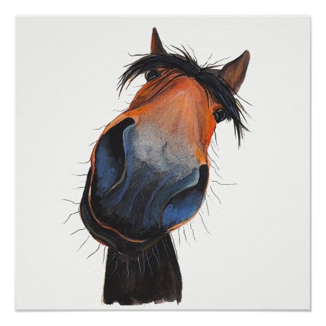 Poster Happy Horse 'Happy Dave' de Shirley MacArthur (Devant)