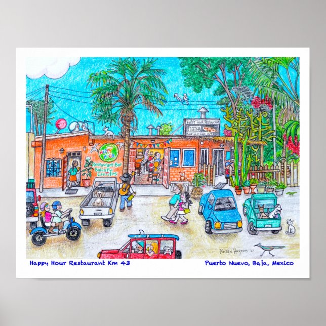 Poster Happy Hour Restaurant (Devant)