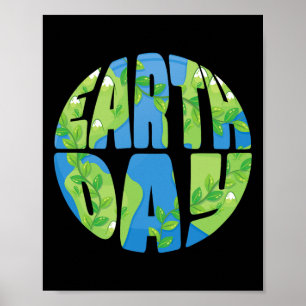 Poster Happy Jour des terres Chemise mignonne Jour des te