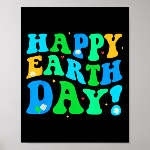 Poster Happy Jour des terres Chemise mignonne Jour des te