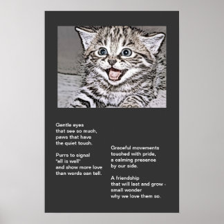 Poster Happy Kitten Effets de photocopie