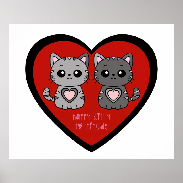 POSTER HAPPY KITTY 1 (Devant)