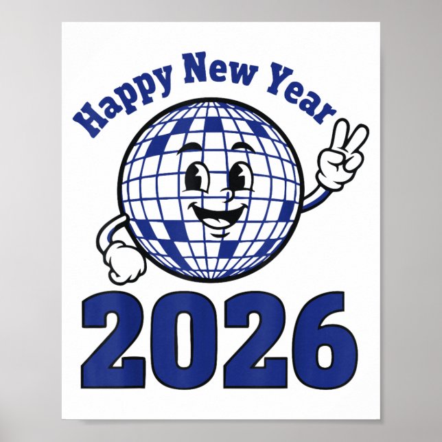 Poster Happy New Year 2026 Celebration Design  (Devant)