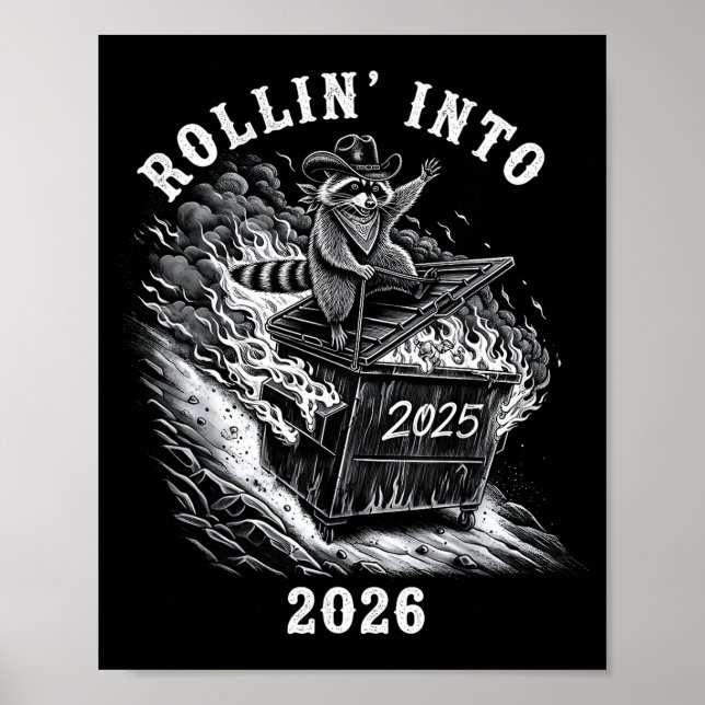 Poster Happy New Year 2026 Goodbye 2025 Hello 2026 Family (Devant)