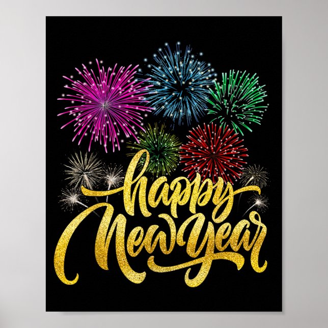 Poster Happy New Year 2026 New Years Eve Party Countdown  (Devant)