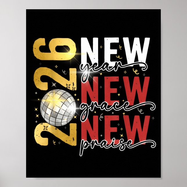 Poster Happy New Year Eve 2026 New Year Party Hello 2026  (Devant)
