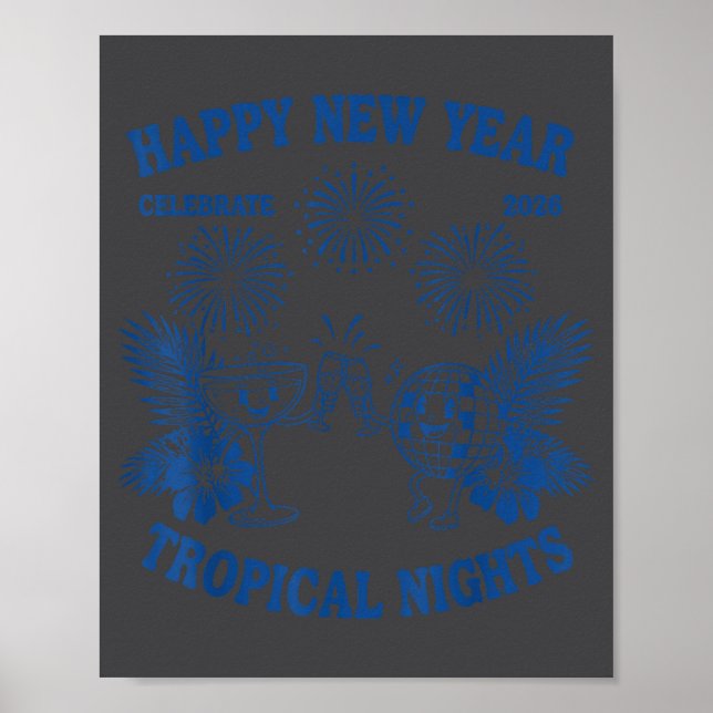 Poster Happy New Year Trocal Nights 2026 Celebration  (Devant)