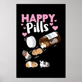Poster Happy Pill Guinée Pig